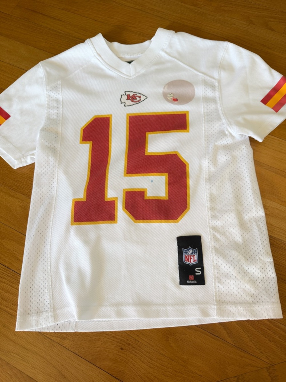 NFL White Kansas City Chiefs #15 Jersey Mahomes Boys 8